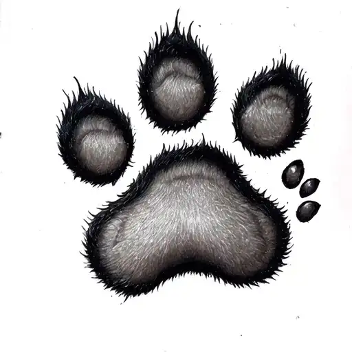 Dog Paw Print Made