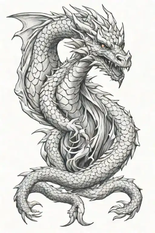 Dragon Mother 2 Offspring Tattoo Design
