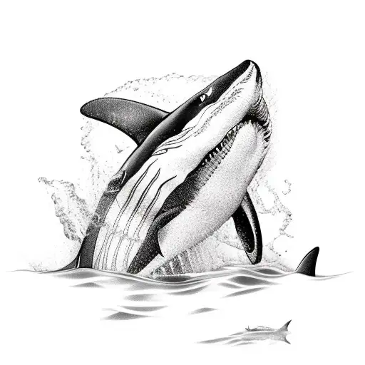 Orca Fighting A Shark