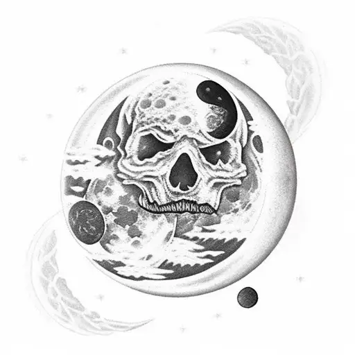 Moon With Breathe In And Breathe Out Text