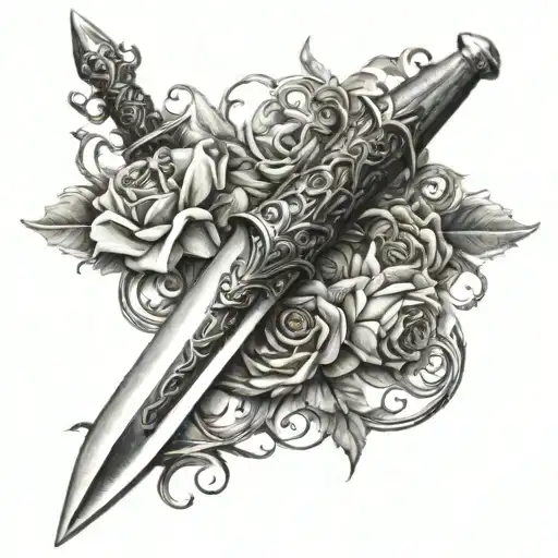 Dagger With The Hilt As A Scale