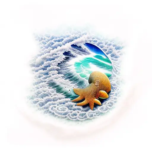 Sleeve Transition Ocean To Land To Stars