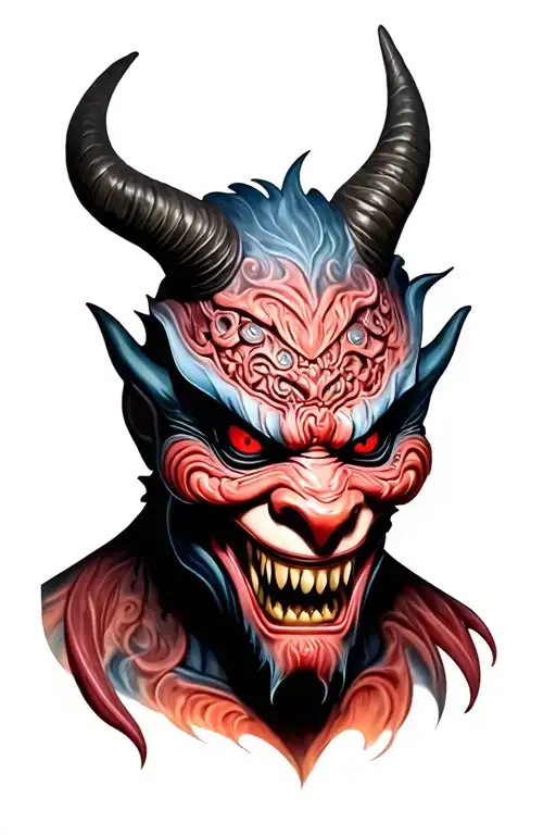 Oni Demon Mask Merged