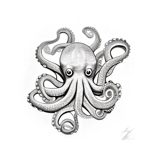 Octopus Wrapped Around A Heart