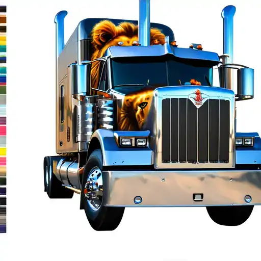 Big Rig With Lion