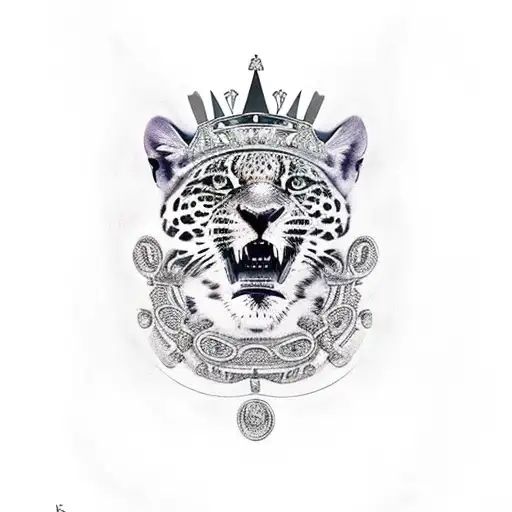 Jaguar With A Crown Looking Mean