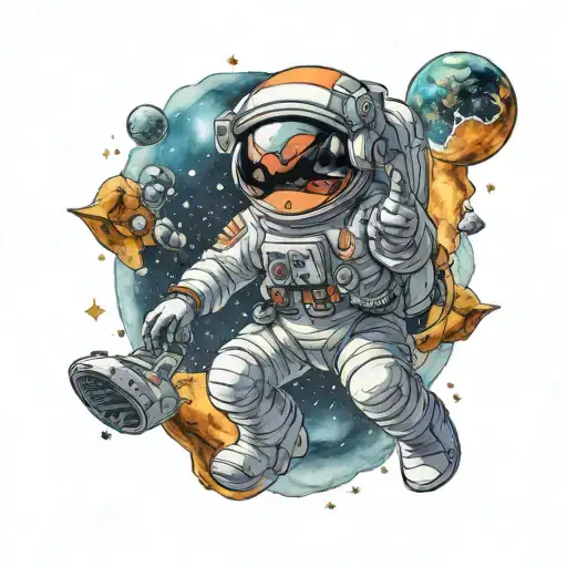 Pokemon Astronaut Floating In Space