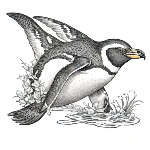 Full Body Penguin Contemporary Art Stiyle