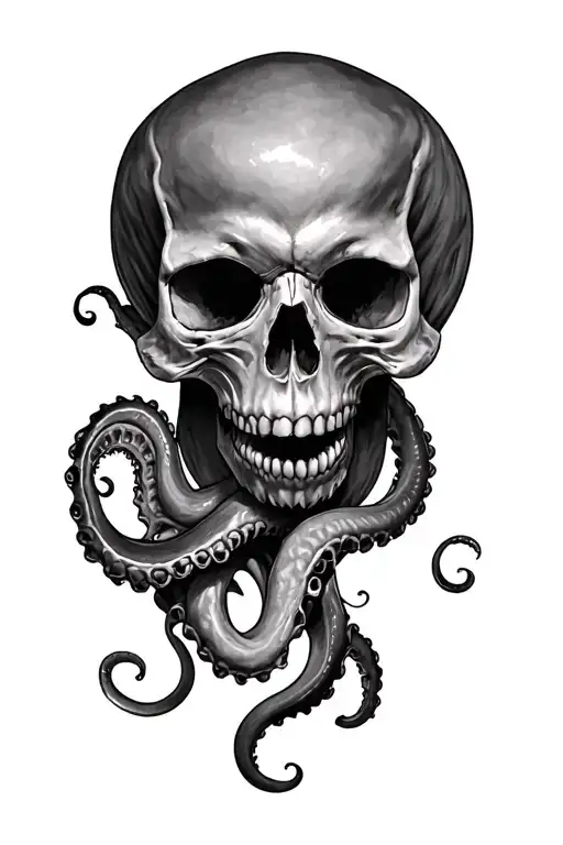 Skull And Kraken Attacking