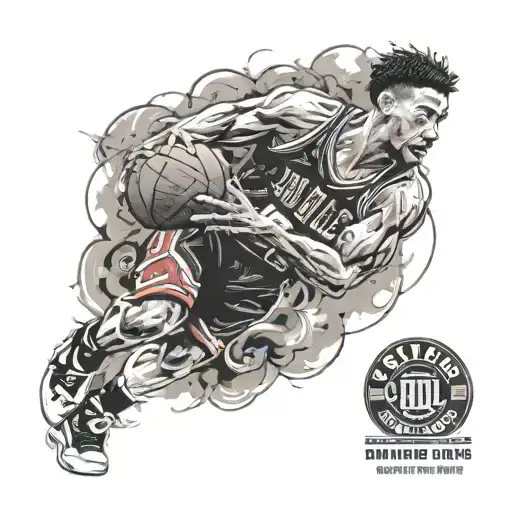 Nba Themed Arm Sleeve With Derrick Rose And Chicago Bulls