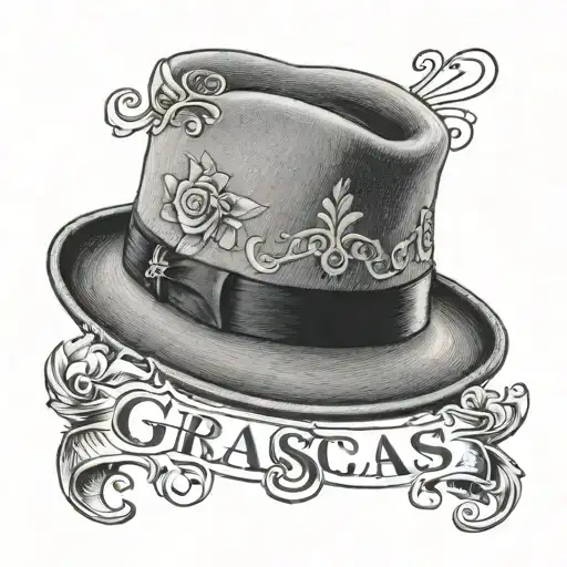 Wool Trilby Hat With The Word 'Gracias'