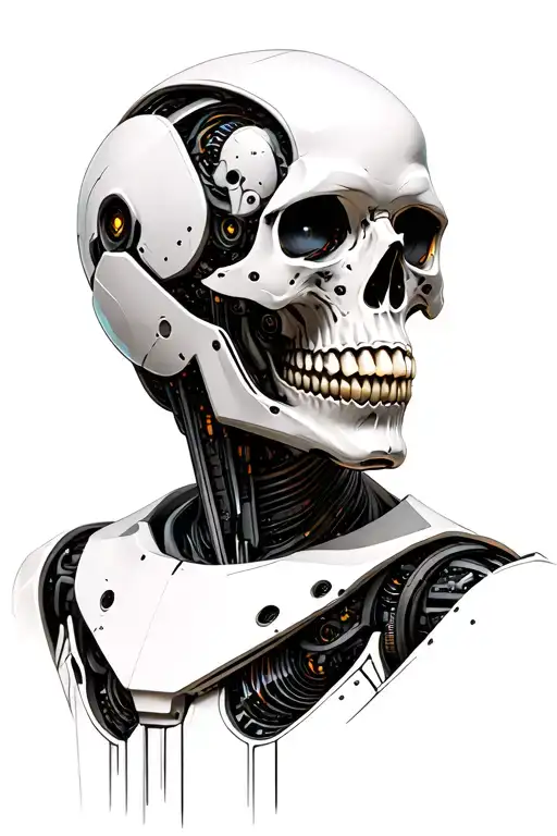 Futuristic Robotic Skull