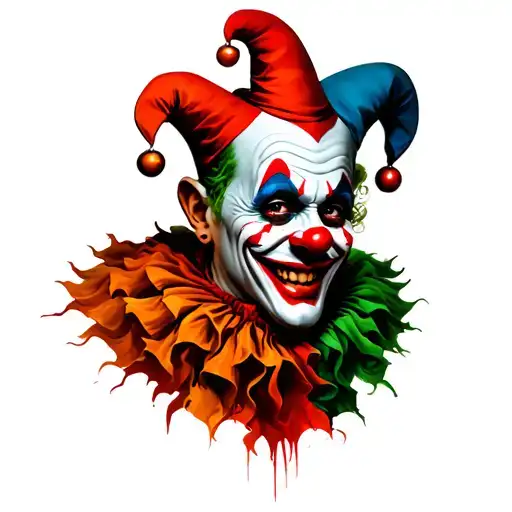 Jester Clown With Creepy Smile