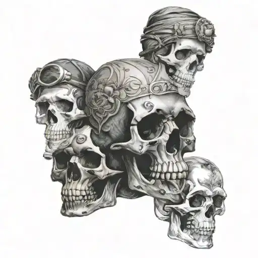 Travel Venezuela Spain-skulls-4 Children-military