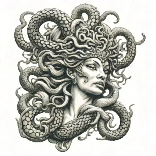 Medusa Depicted As A Powerful Warrior Queen