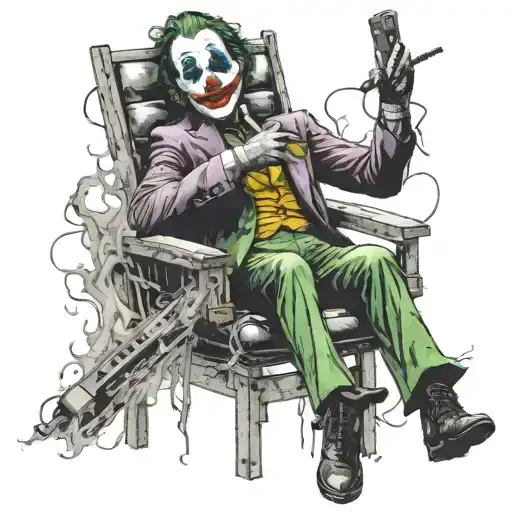 Joker Being Electrocuted In An Electric Chair