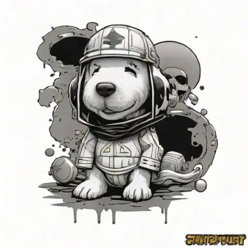 Snoopy Dressed In Storm Trooper Gear