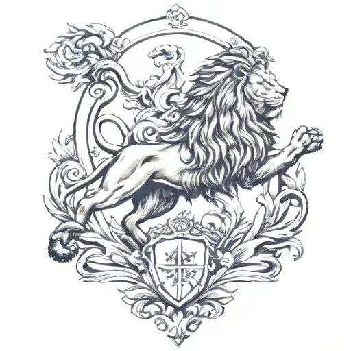 Lion And Write Altay Family Crest