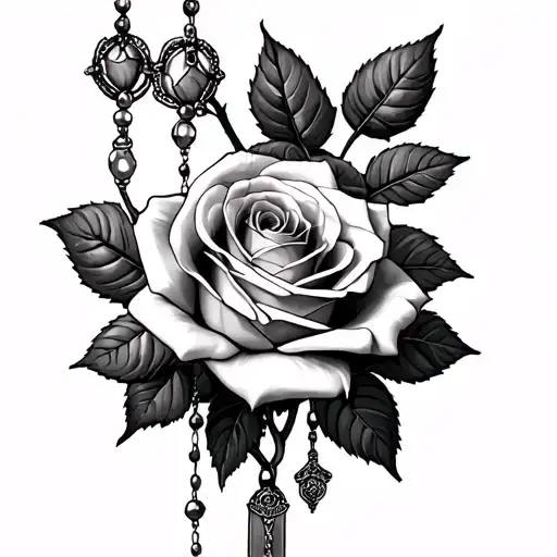 In A Worl Full Of Thorns My Gg Is My Rose With Roses And A Rosary