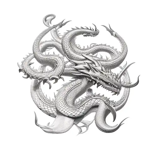 Hercules Slaying A Hydra Dragon