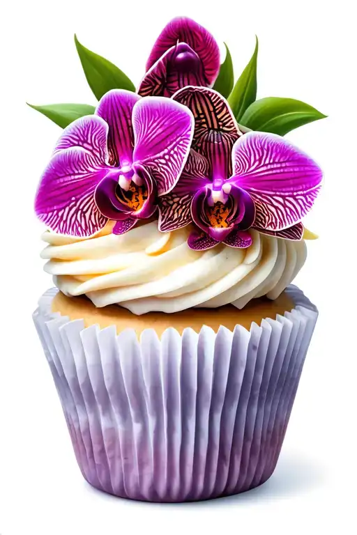 Dragon Themed Cupcake Tower With Intricate Orchid Decorations