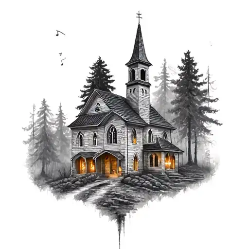 Church And Music Dark Forest