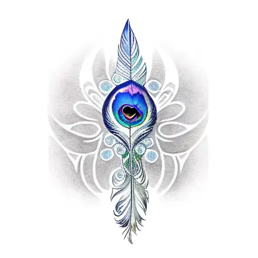 Leeds United Logo Feather Peacock