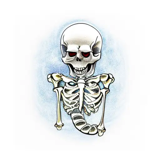 Skeleton Killing A Snake