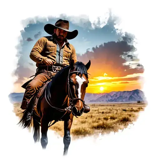 Arthur Morgan Red Dead Redemption On Horse Sunrise Integrated