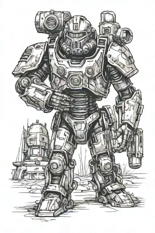 Power Armor T51 Fallout Black