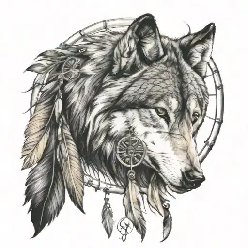 Wolf And Dreamcatcher With My Moms Name Somwhere In It