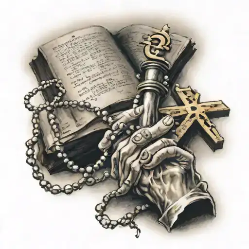 Hands Praying Holding Rosary Beefs With A Bible Quot Going Threw Them