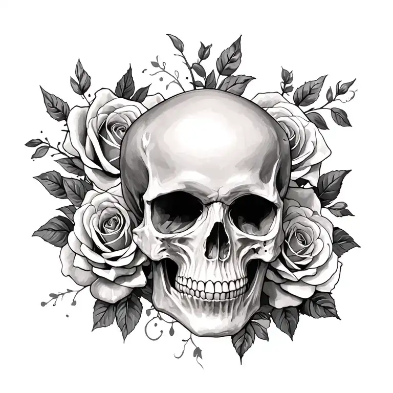 Skull And Roses