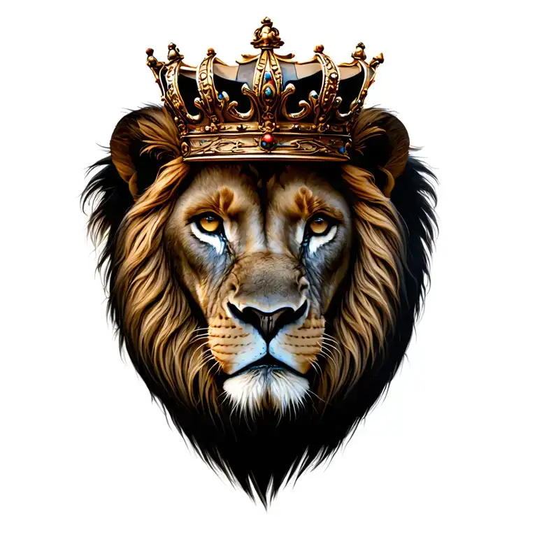 Lion With A Crown Made