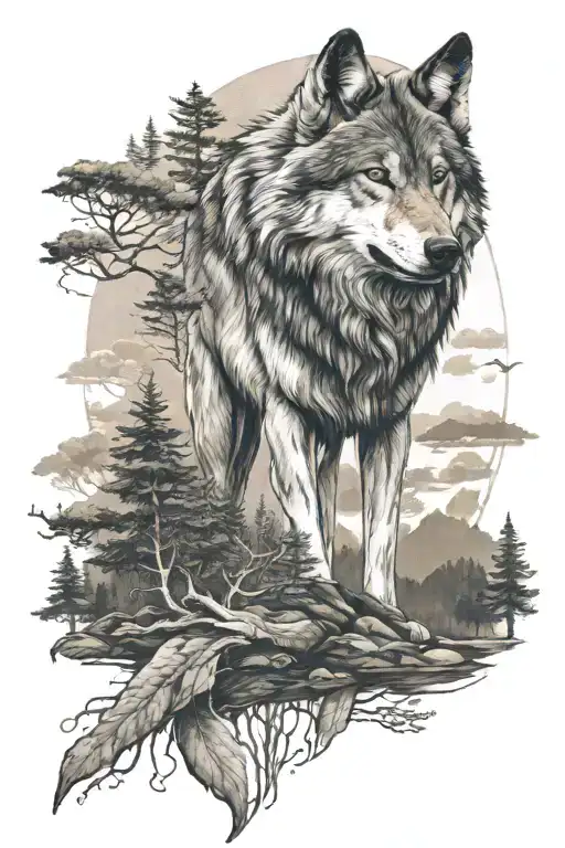 Wolf In Nature
