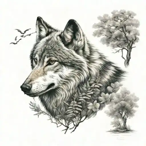 Wolf In Nature