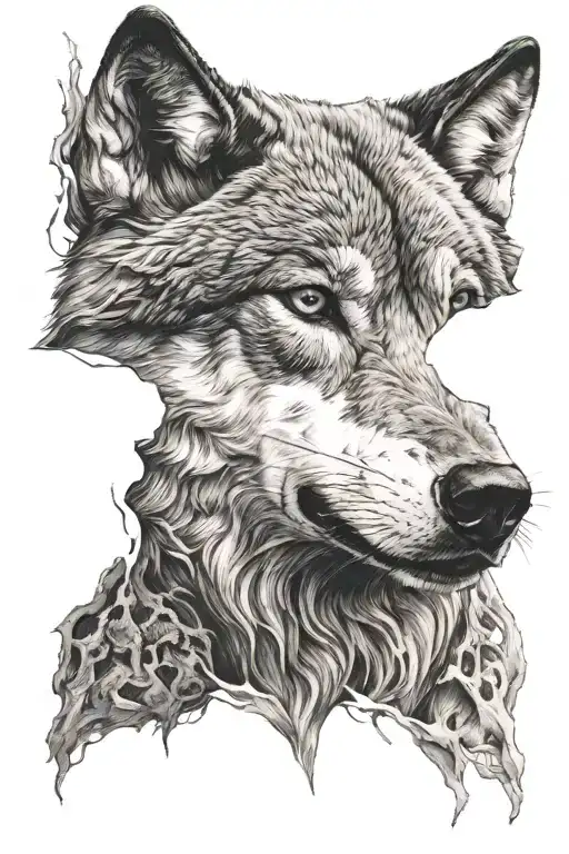 Wolf Face Surrounded