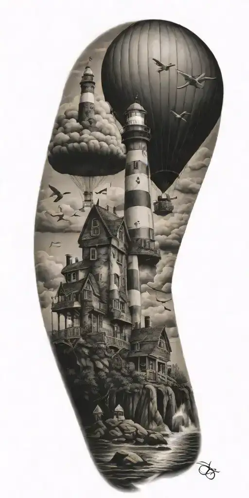 Lighthouses Mushroom Hot Air Balloons And A Shipwreck