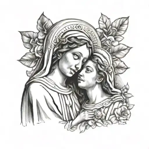 Holy Virgin Mary Together With A Prostitute As Twins