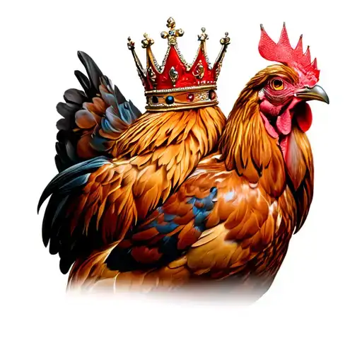 Chicken As Queen With Crown