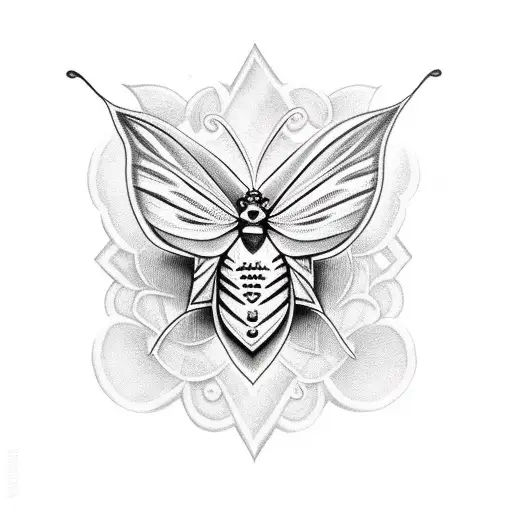 Moth With Skull On It