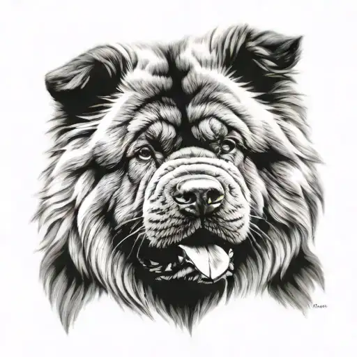 Black And White Chow Chow