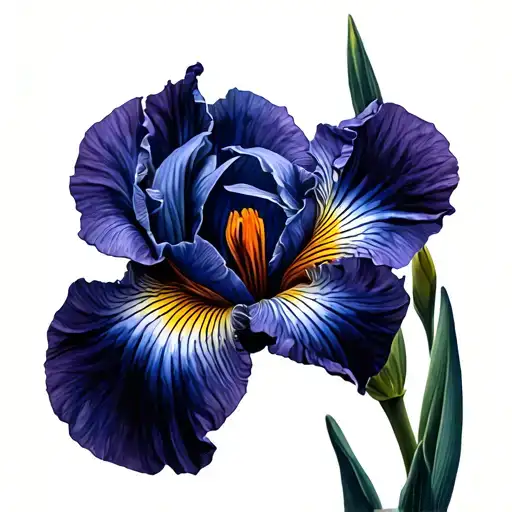 Iris Flower Dark Moody