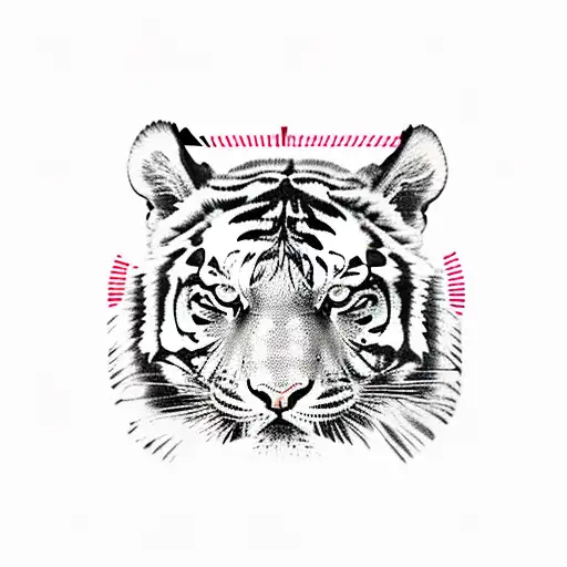 Tiger With A Clock In Their Right Eye