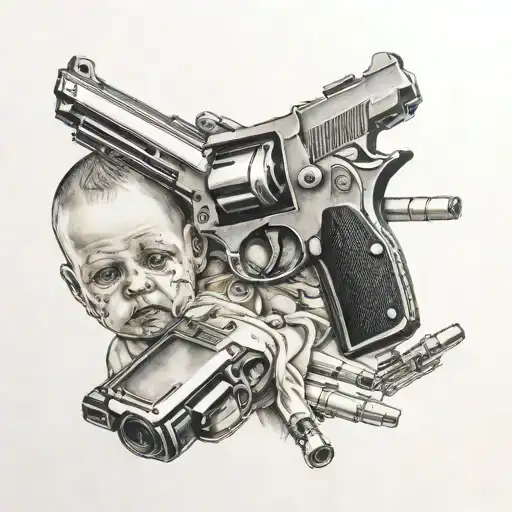Baby With Guns And Drugs