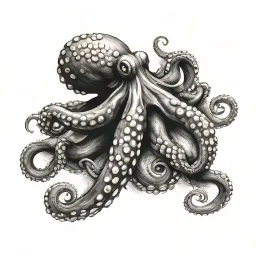 Octopus Tattoo On Fingers