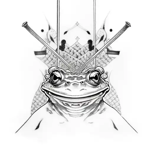 Samurai Frog With Katana