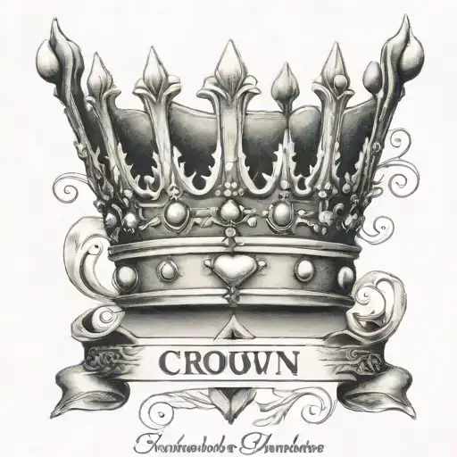 Crown With Heart And Name