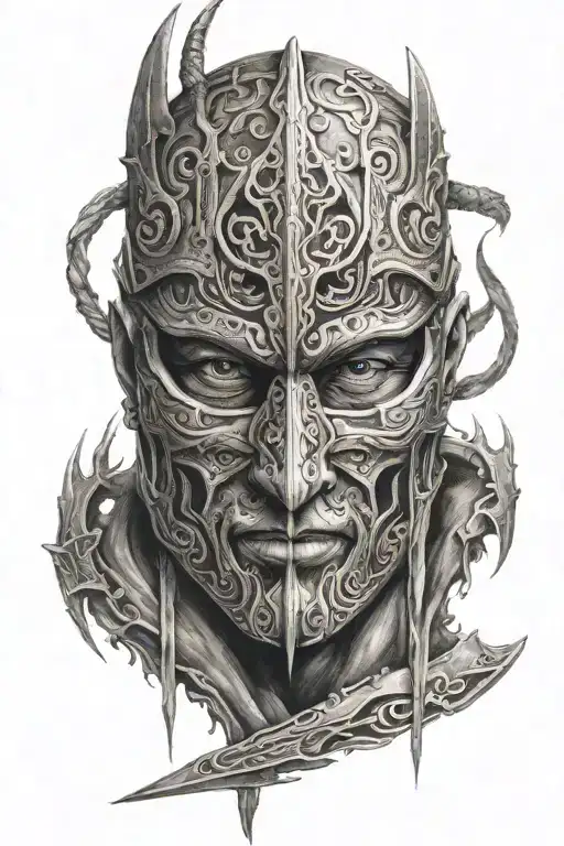 Warrior Mask Split In Half