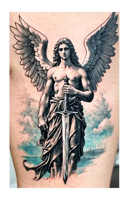 Angel Holding A Sword